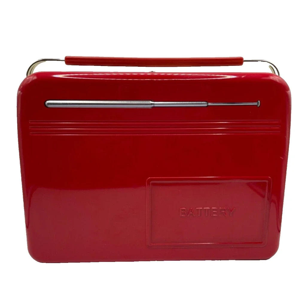 RETRO RADIO (Red/Gold) The Silver Crane Company Limited Edition Tin Lunch Box